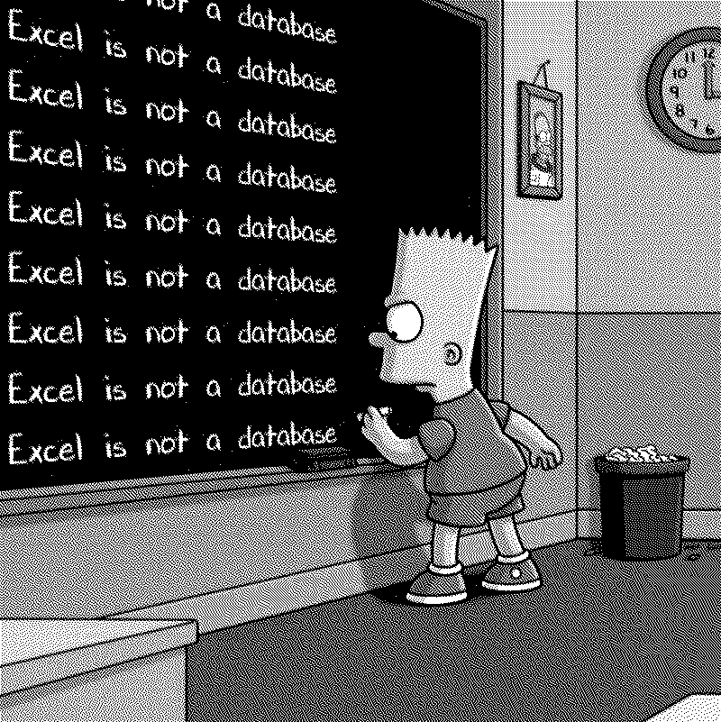Imagen de Excel no es una base de datos