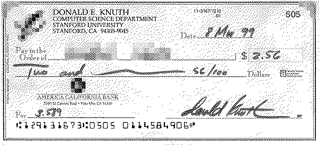 Imagen de Los cheques de Donald Knuth