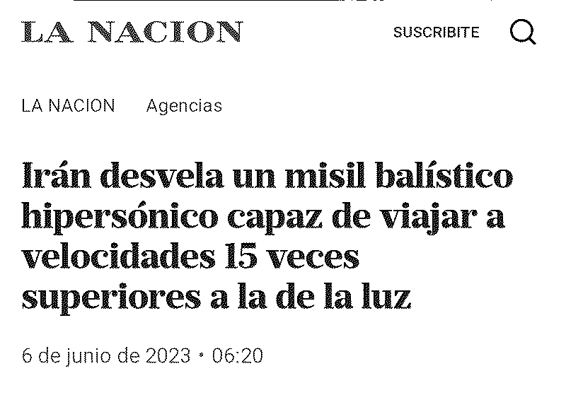 Imagen de La mala noticia - Velocidades 15 veces superiores a la de la luz