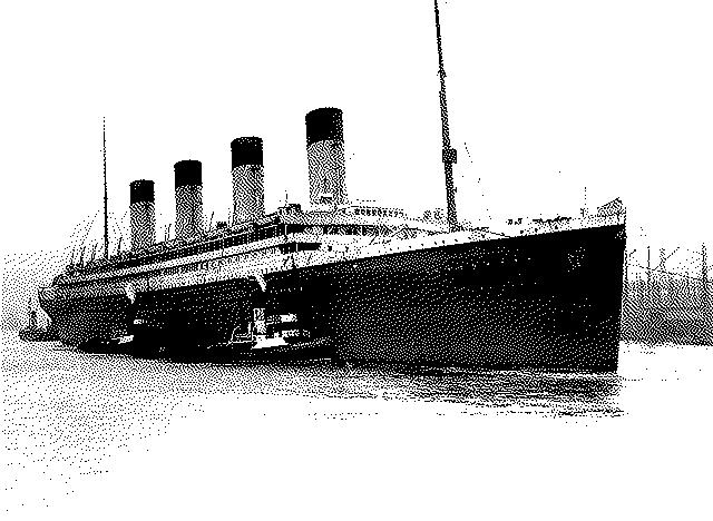 Imagen de Olympic, el hermano del Titanic, hundiendo un submarino