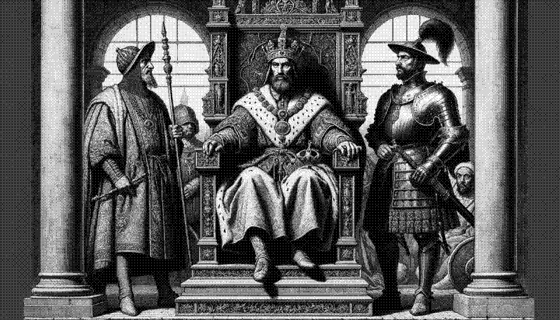 Imagen de Felipe IV de Francia, evadiendo las deudas con el exilio o la espada