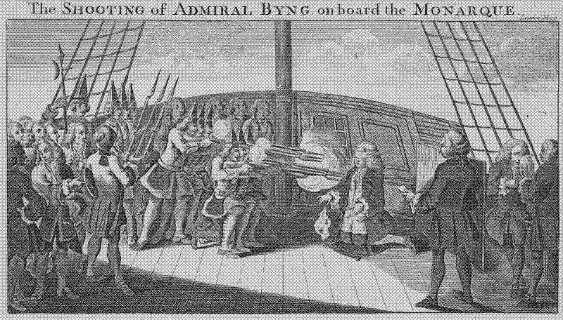 Imagen de La cabeza de John Byng para animar a los otros