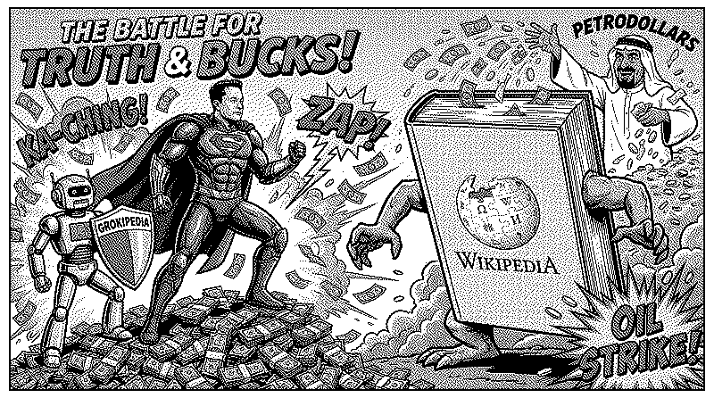 Imagen de Wikipedia, Grokipedia y la guerra por la 
