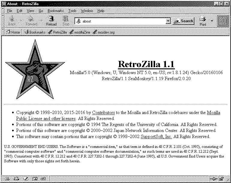 Imagen de Retrozilla - Un Firefox para tu vieja PC con Windows 95